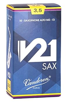 【中古】バンドーレン アルトサクソフォンリード V21 硬さ : 3-1/2 10枚入り