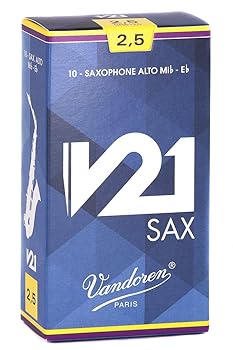 【中古】バンドーレン アルトサクソフォンリード V21 硬さ : 2-1/2 10枚入り