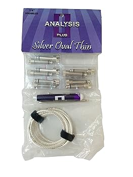 【中古】ANALYSIS PLUS アナリシスプラス ハンダ不要 TSコネクタ パッチケーブルキット 5ケーブルセット Silver Oval Thin Kit 10C
