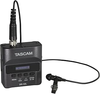 【中古】【39shop】TASCAMタスカム★DR-10L ピンマイクレコーダー 黒 Youtube 音声収録 インターネット配信 ポッドキャスト 動画撮影 Vlog 収録用(非常に良い)|アトリエ絵利奈