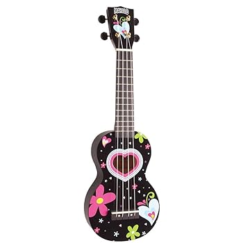 【中古】MAHALO ソプラノ UKULELE アートシリーズ ハート MA1 HE ブラック
