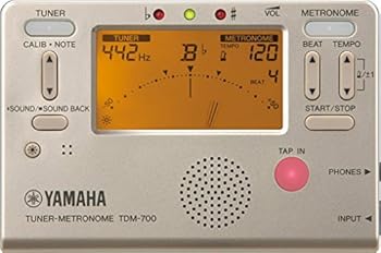 【中古】ヤマハ YAMAHA チューナーメトロノーム ゴールド TDM-700G チューナーとメトロノームが同時に使えるデュアル機能搭載 サウンドバック機能 日常の