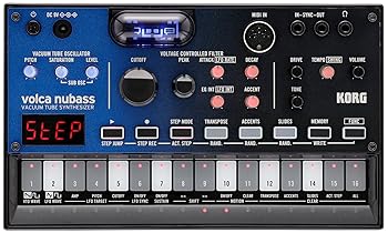 【中古】KORG シンセサイザー ベースマシン volca nubass 真空管回路 Nutube搭載 16ステップシーケンサー 電池駆動 スピーカー内蔵 ヘッドフォン使用可