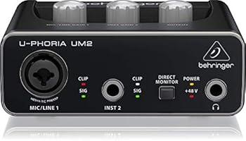 【中古】ベリンガー 2入力2出力 USBオーディオインターフェース ブラック 1-Channel UM2 U-PHORIA
