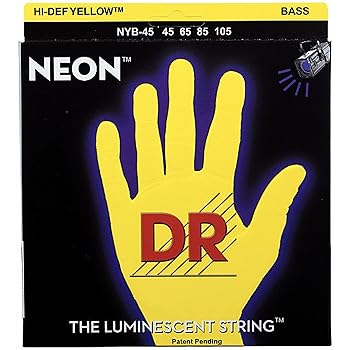 【中古】DR ベース弦 NEON ニッケルメッキ イエロー カラー コーテッド .045-.105 NYB-45