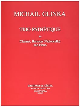 【中古】【39shop】グリンカ★: 悲愴三重奏曲 クラリネット、ファゴット、ピアノ ムジカ・ララ出版（良い）｜アトリエ絵利奈