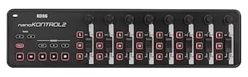 【中古】【39shop】KORGコルグ★MIDIコントローラー nanoKONTROL2 DTM/コンパクト/コントローラー/USB/パスパワー/ソフトウェアライセンス込み ブラック NANOKNTRL2-(非常に良い)｜アトリエ絵利奈