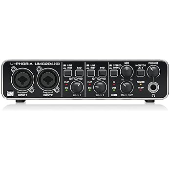 【中古】ベリンガー2入力4出力 USBオーディオインターフェース UMC204HD U-PHORIA