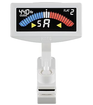 【中古】KORGコルグ ギター/ベース用 クリップチューナー PitchCrow-G AW-4G WH ホワイト ±0.1セントの高精度 カラー表示 24時間連続稼働 コンパクト