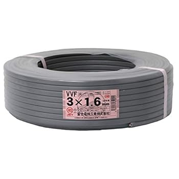 【中古】【39shop】富士電線工業★低圧配電用ケーブル VV-F 1.6mm&times;3c 灰 100M巻き（良い）｜アトリエ絵利奈