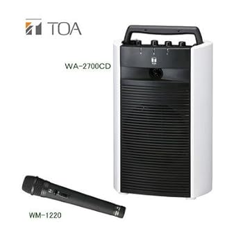 【中古】【39shop】TOA★デジタルワイヤレスアンプCD機能・ワイヤレスマイクセット WA-2700CD×1 WM-1220×1 シングルタイプ(非常に良い)|アトリエ絵利奈