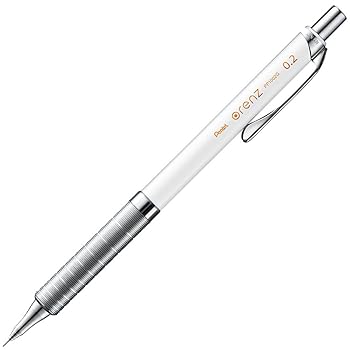 【中古】ぺんてる シャープペンシル オレンズメタルグリップ XPP1002G-W ホワイト軸 0.2mm