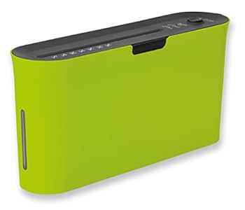 【中古】アスカ クロスカットシュレッダー 卓上スリムデザイン 連続10分 最大3枚細断 B03G グリーン