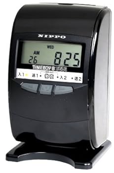【中古】押さえる色 NIPPO ニッポー 出勤記録時計 ひと休み男の子8つけ加える PB 洋琴黒いこと