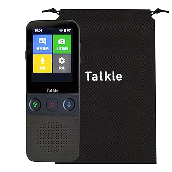 【中古】どこでも翻訳機 Talkle トークル 収納袋 翻訳機 写真翻訳 録音翻訳 双方向翻訳 Wi-Fi テザリング