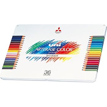 【中古】【39shop】三菱鉛筆★消せる色鉛筆 ユニアーテレーズカラー 36色 UAC36C(非常に良い)|アトリエ絵利奈