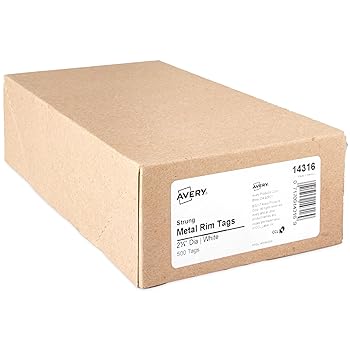 【中古】Metal Rim Marking Tags, Metal/Paper, 2-1/4G?N Diameter, White, 500/Box 並行輸入品