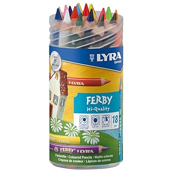 【中古】LYRA リラ 色鉛筆 ファルビー・ラッカード 18色セット L3623180