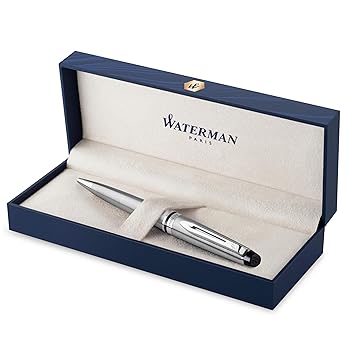 【中古】Waterman Expert Gift Box includes Medium Nib Stainless Steel Chrome Trim Ball Pen - Blue Refill ボールペン 並行輸入品 16,327円