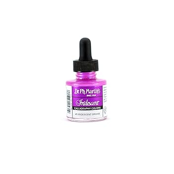 【中古】Dr. Ph. Martin\u0027s Iridescent Calligraphy Color, 1.0 薬局衡オンス, Iridescent Orchid 4R
