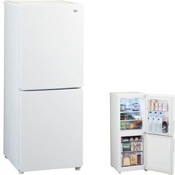 【中古】【39shop】ハイアール★霜取り不要・3段引出し式冷凍室がひとり暮らしに便利! 148L冷凍冷蔵庫ブラック ホワイト JR-NF148A-W(非常に良い)|アトリエ絵利奈