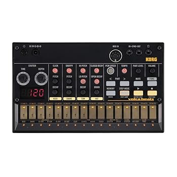 【中古】【39shop】KORG★アナログ リズムマシン volca beats 16ステップシーケンサー 電池駆動 スピーカー内蔵 ヘッドフォン使用可 どこでも使えるコンパクトサイズ(非常に良い)｜アトリエ絵利奈