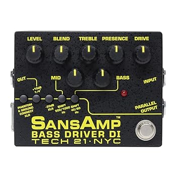 【中古】【39shop】Tech21★SANSAMP ベース用 ドライブエフェクター・アンプシュミレーター・DI機能 BASS DRIVER DI V2国内正規品(非常に良い)|アトリエ絵利奈