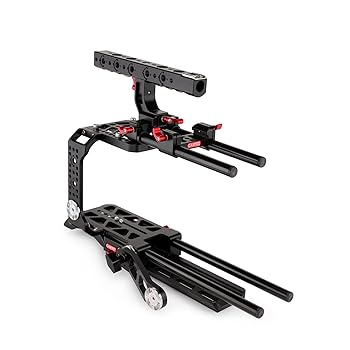 【中古】Camtree Hunt Blackmagic URSA Mini 4K / 4.6K / Pro 4.6K用カメラケージ。安全で簡単な手持ち操作。ショルダーパッド、ダブテールプレート、15m