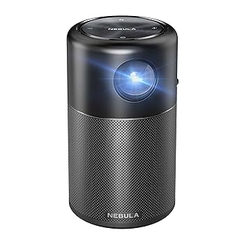 【中古】Anker Nebula ネビュラ Capsule Android積み上げる移動性映写機100ANSI lm/DLP積み上げる / 360°金棒引き/ホームエンターテインメントブ