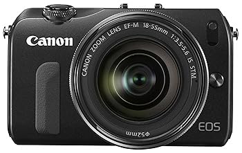【中古】【39shop】Canon★ミラーレス一眼カメラ EOS M レンズキット EF-M18-55mm F3.5-5.6 IS STM ブラック EOSMBK-18-55ISSTMLK(非常に良い)|アトリエ絵利奈