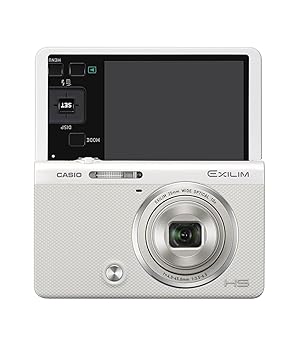 【中古】CASIO デジタル写真機 EXILIM EX-ZR50WE 1610万絵素 自分自身撮りチルト液晶 メイクアップトリプルショット 白いこと