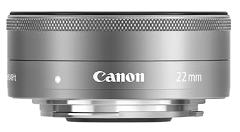 【中古】Canon 単焦点広角レンズ EF-M22mm F2 STM シルバー ミラーレス一眼対応 EF-M222STMSL