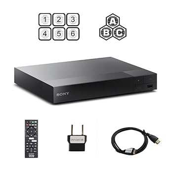 【中古】Sony BDP-S1500 Multi Region Blu-ray ヴィデオディスク, Region Free Player 110-240 volts, HDMI Cable \u0026 Dynastar Plug Adapter Package Smart/Region Free