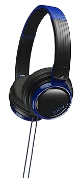 【中古】JVC HA-S200-BA 密閉型ヘッドホン 折りたたみ式 DJユースモデル ブラック&ブルー