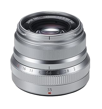 【中古】富士フイルムFUJIFILM X 交換レンズ フジノン 単焦点 標準 コンパクト 35mm F2 防塵防滴耐低温 絞りリング シルバー F XF35MMF2 R WR S