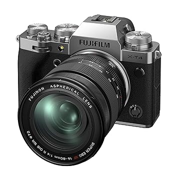 【中古】富士フイルムFUJIFILM 銀鏡受け答え一眼写真機 X-T4水晶体一揃いの道具 しろがね色 X-T4LK-1680-S