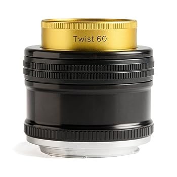 【中古】Lensbaby LB-7N Twist 60 Optics ハウジング Nikon F接続用 ゴールド
