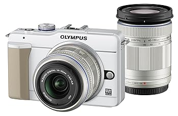 【中古】OLYMPUS ミラーレス一眼 E-PL1s ダブルズームキットホワイト E-PL1s TKIT WHT