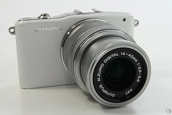 【中古】OLYMPUS ミラーレス一眼 PEN mini E-PM1 レンズキット ホワイト E-PM1 LKIT WHT