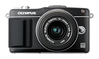 【中古】【39shop】OLYMPUS★ミラーレス一眼 PEN mini E-PM2 レンズキット ブラック E-PM2 LKIT BLK(非常に良い)|アトリエ絵利奈