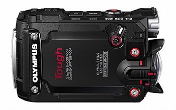 【中古】OLYMPUS 動き写真器 STYLUS TG-Tracker 黒いこと 雨合羽動作30m 耐衝撃2.1m 耐荷重100kgf 防塵 耐低温-10℃