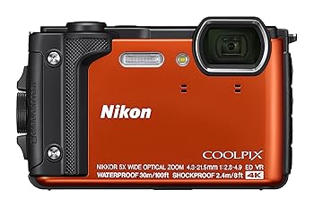 【中古】Nikon デジタル写真機 COOLPIX W300 OR クールピクス オレンジ色 雨合羽