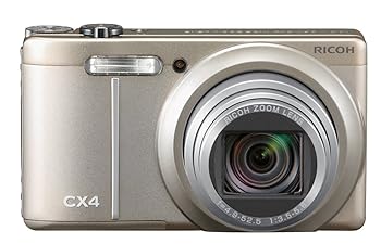 【中古】【39shop】RICOH★デジタルカメラ CX4 シャンパンシルバー CX4CH 1000万画素裏面照射CMOS 光学10.7倍ズーム 広角28mm 3.0型液晶 高速連写(非常に良い)|アトリエ絵利奈