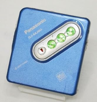 【中古】Panasonic パナソニック SJ-MJ80-A 青味 携帯型MD電気蓄音機 MD生まれ変わり専用機/MDウォークマン