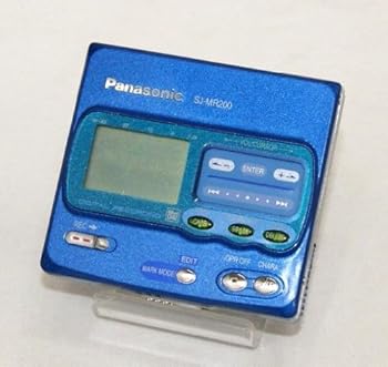 【中古】Panasonic パナソニック SJ-MR200-A 青味 携帯型MDリコーダー MDLP非相応う MD吹き込み生まれ変わり兼用機/録再/MDウォークマン/MD電気蓄音機