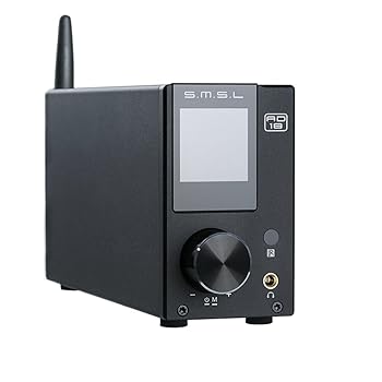 【中古】S.M.S.L AD18 ステレオ スピーカー パワーアンプ 80Wx2大出力 / Bluetooth 4.2 / Apt-X/NFC デジタルアンプ 2.1ch 重低音信号出力 クラスD オー
