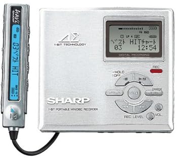 【中古】SHARP アウヴィ MD-DR7-S MD電気蓄音機 しろがね色
