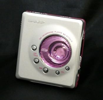 【中古】SHARP せつ然たる MD-ST700-P さくら色 ポータブルミニディスクプレーヤー MDLP相応う 携帯型MD電気蓄音機/MD生まれ変わり専用機/MDウォークマン