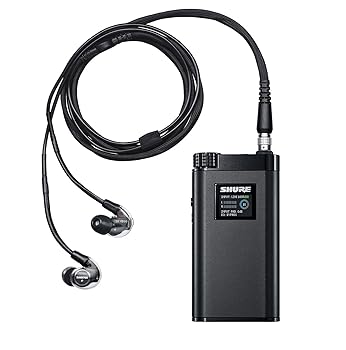 【中古】SHURE イヤホンシステム KSE1500 コンデンサー型 ハイレゾ対応 ヘッドホンアンプ一体型 KSE1500SYS-J 国内正規品 ブラック