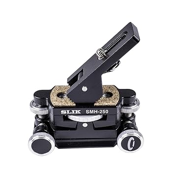 【中古】SLIK SMH-250 マイクロムーブメント調整三脚ヘッド ブラック 618-804